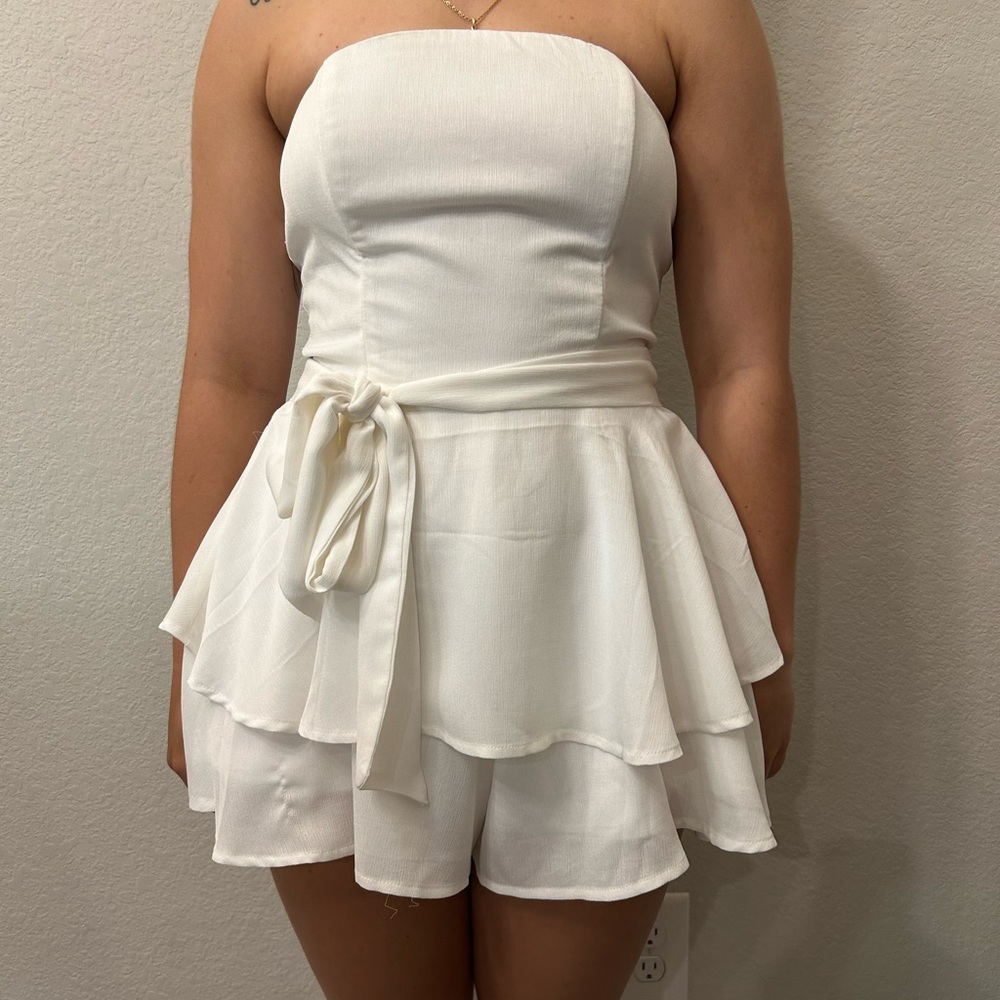 princess polly white flowy romper